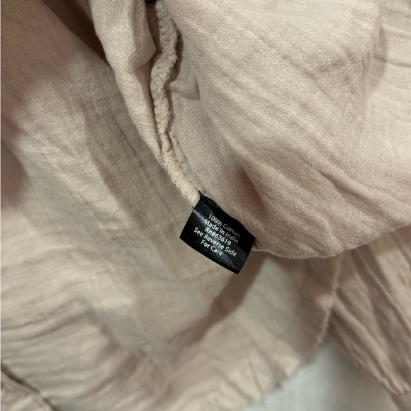 French Laundry Women’s Cream/Tan Cotton Button up T19 - Picture 3 of 4
